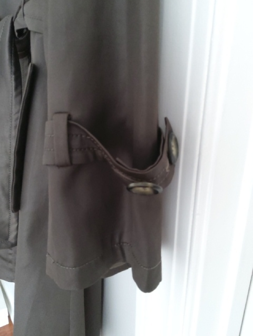 TRINA TURK💥Nwot💥Olive Brown Trench Coat w/Belt - Picture 4 of 7